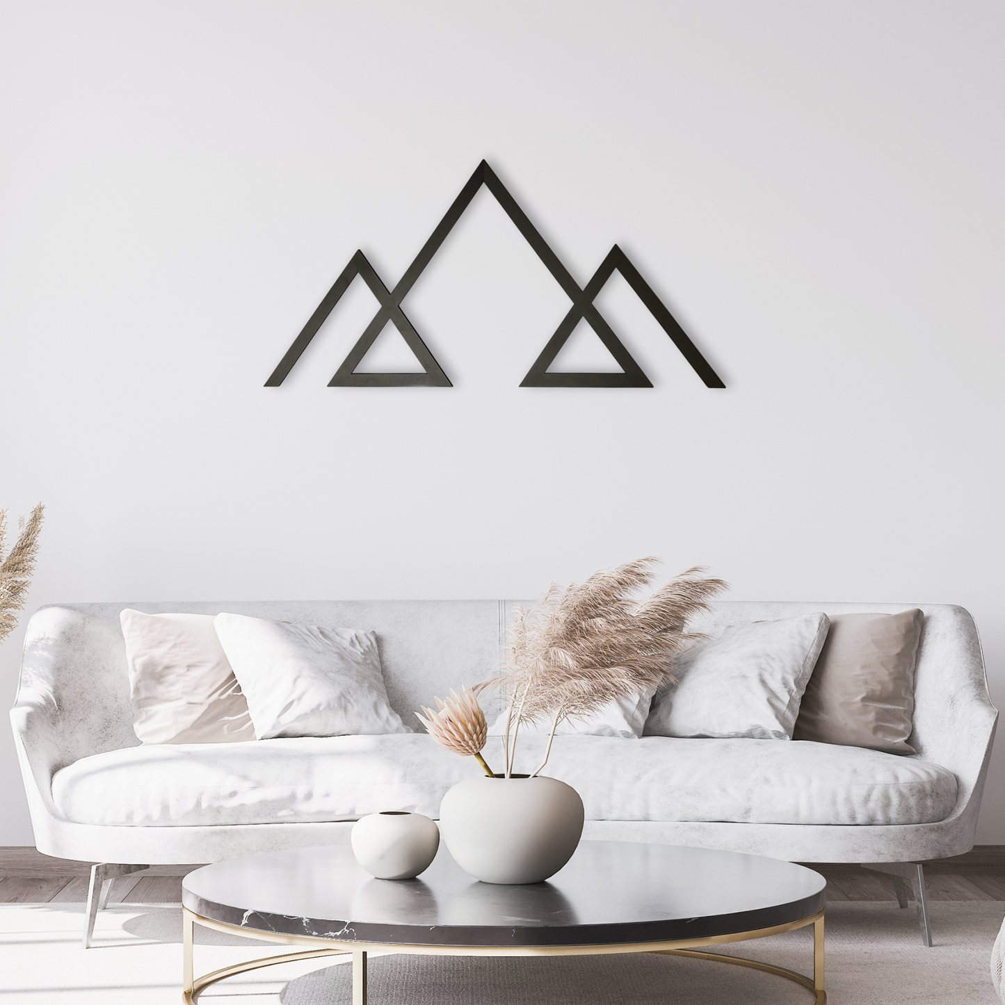 Black cutout Mountain Wall Art