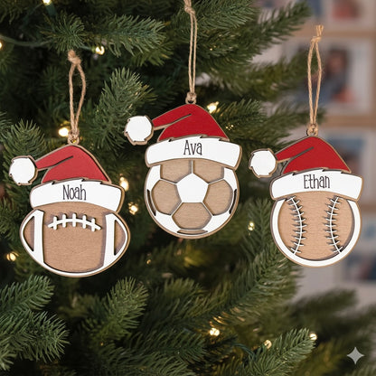 Sports Themed Custom Christmas Ornaments