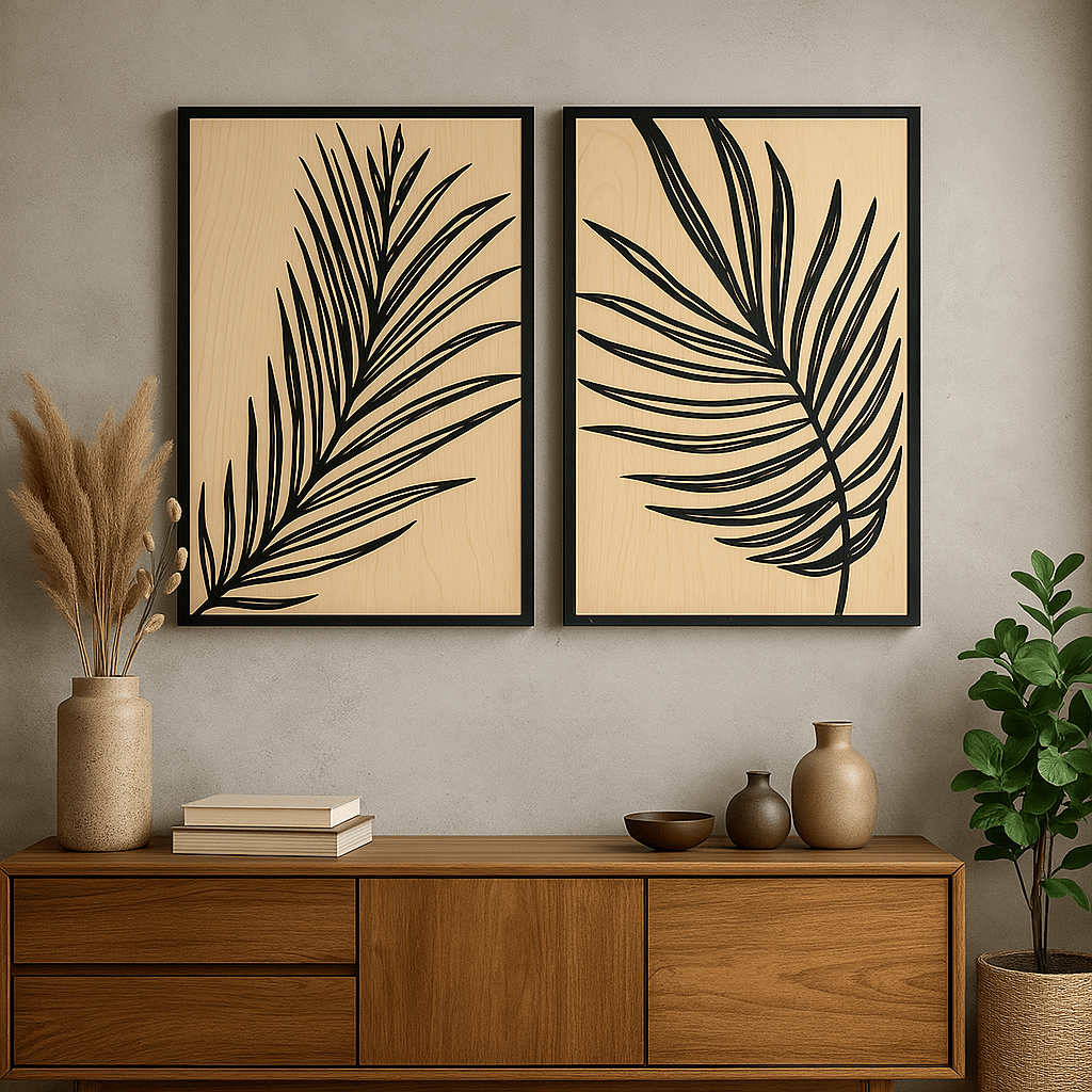 Minimalist Tropical Wall Art - Diamond Touch Designs