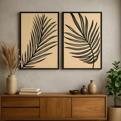 Minimalist Tropical Wall Art - Diamond Touch Designs
