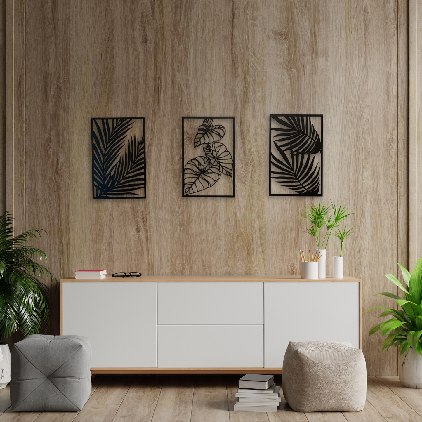 Minimalist Tropical Wall Art Cutouts