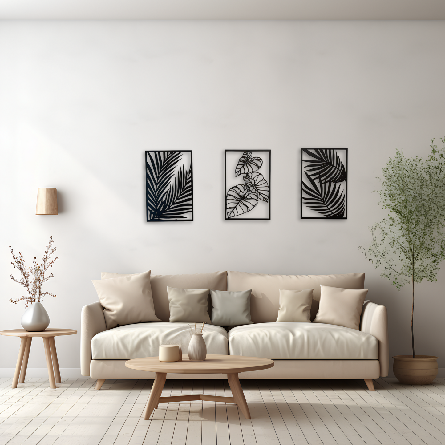 Minimalist Tropical Wall Art Cutouts