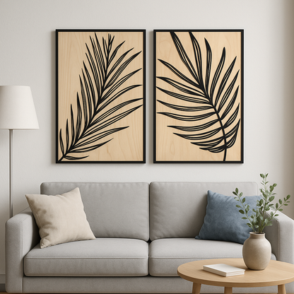 Minimalist Tropical Wall Art - Diamond Touch Designs