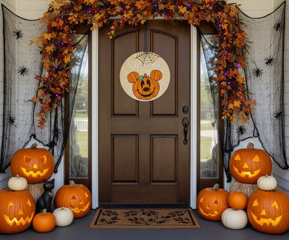 Halloween Welcome Sign on door