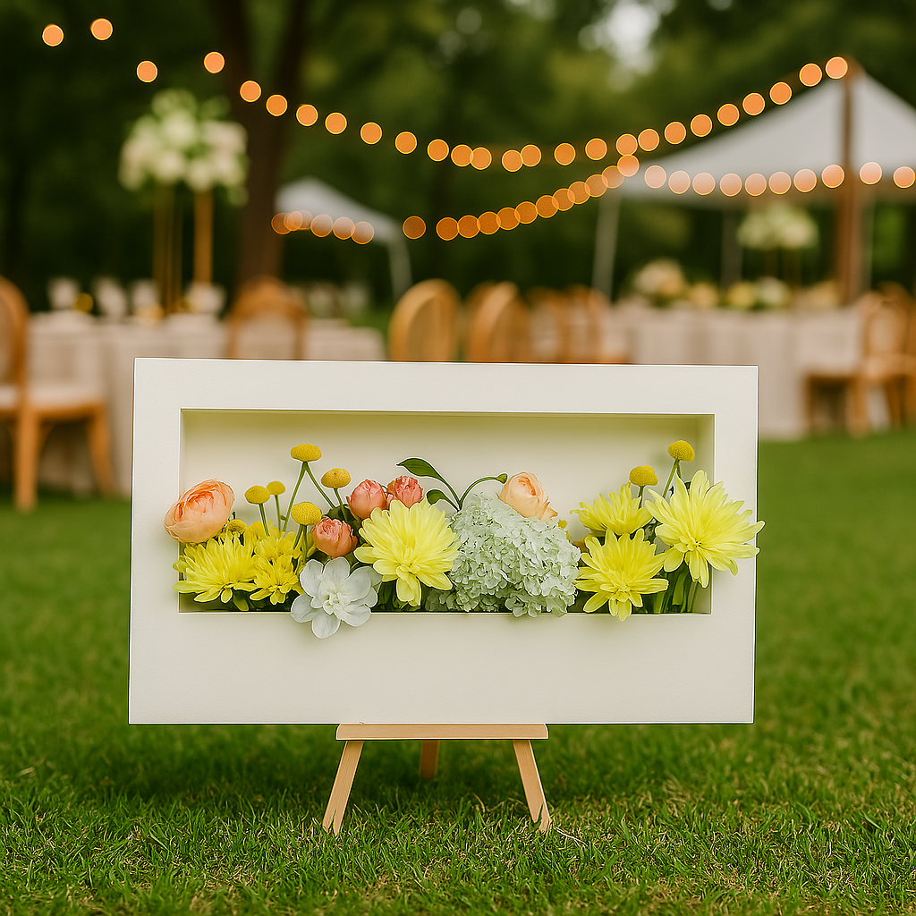 Custom Flower Box Welcome Sign - Diamond Touch Designs