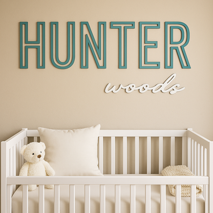 Wooden Nursery Name Letters 12"