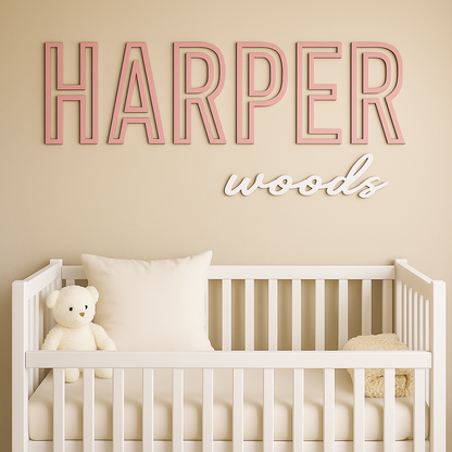 Wooden Nursery Name Letters 12"