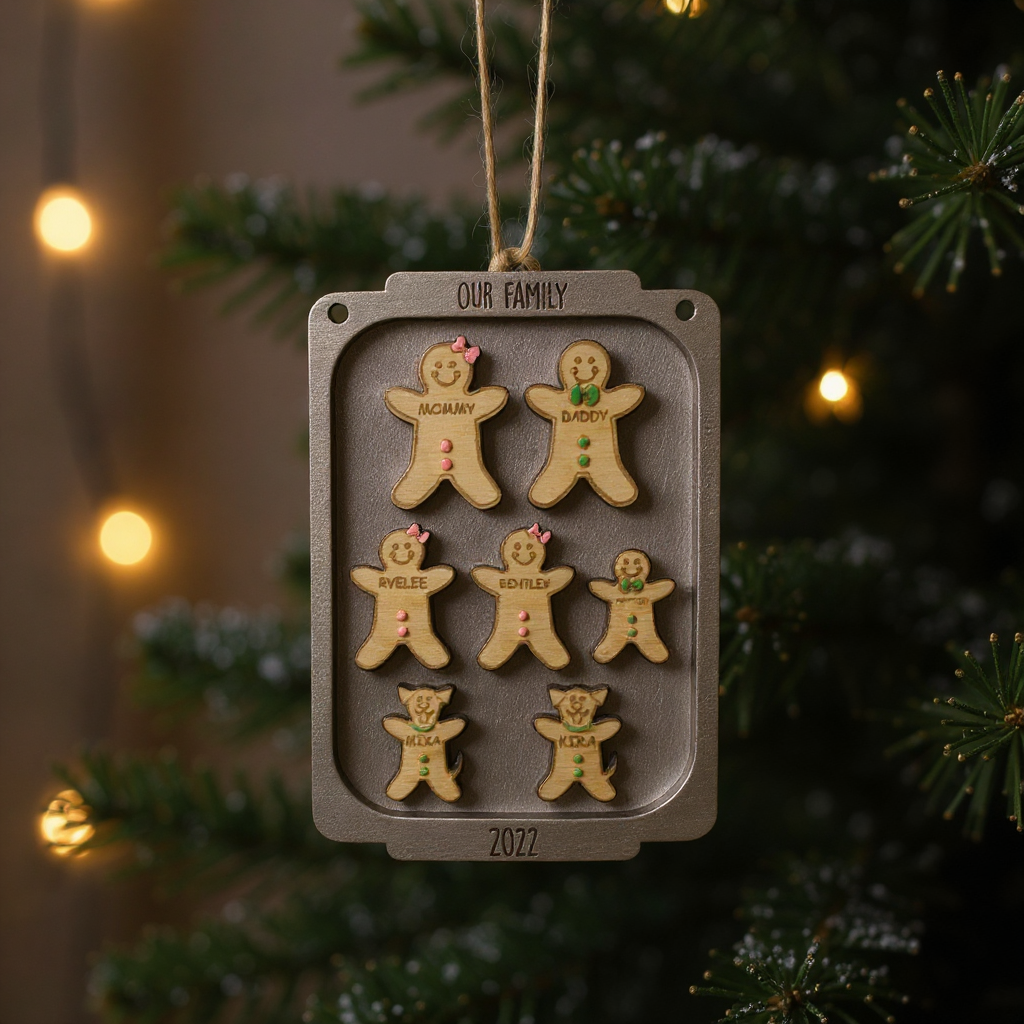 Family Cookie Sheet Christmas Ornament