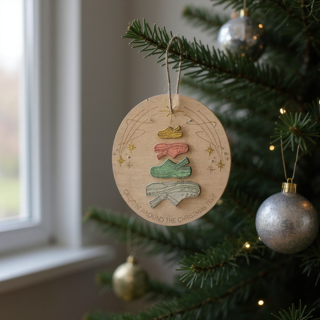 Crocin around the Christmas tree ornament 