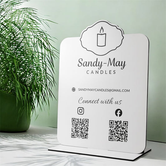 Social media marketing sign front