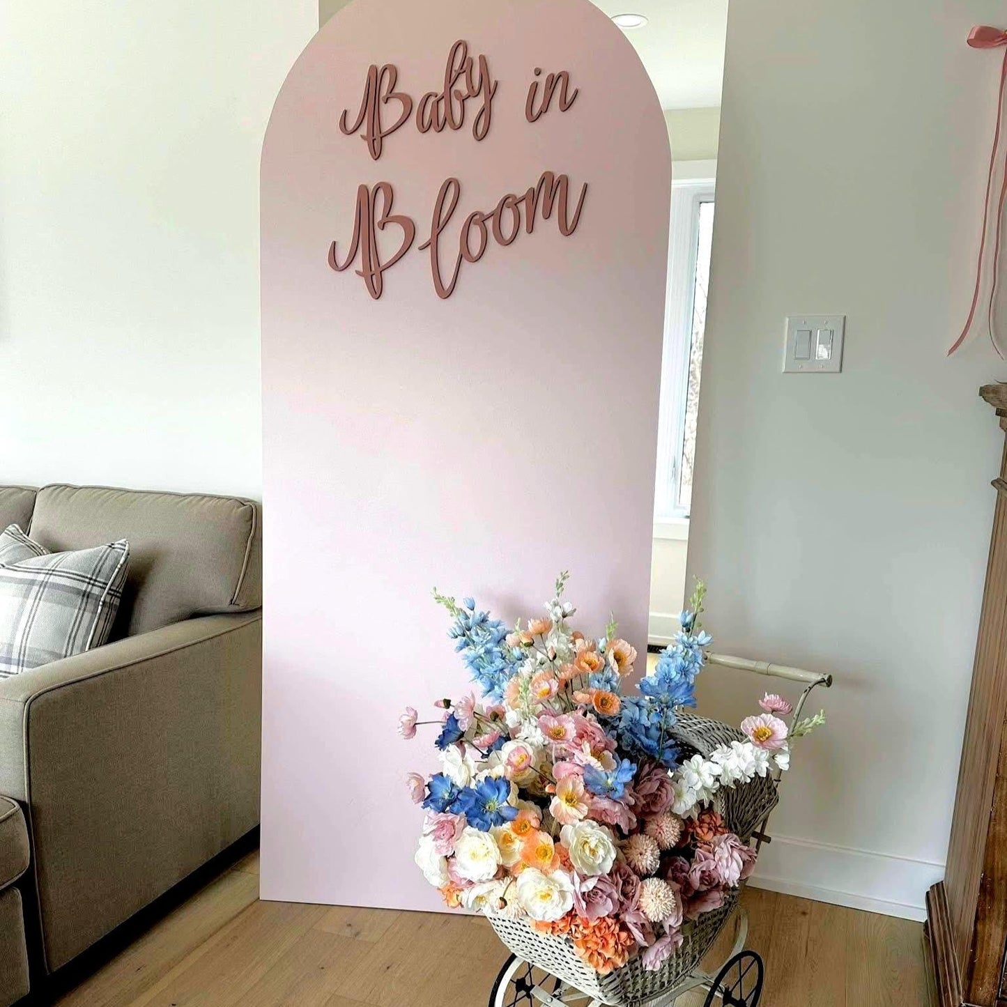 Baby in Bloom Baby Shower Sign - Diamond Touch Designs